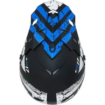 AFX FX-17 Off Road Helmet Attack Graphic Matte Blue Black