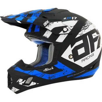 AFX FX-17 Off Road Helmet Attack Graphic Matte Blue Black