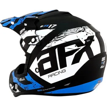 AFX FX-17 Off Road Helmet Attack Graphic Matte Blue Black