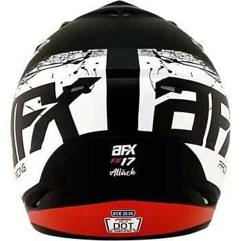 AFX FX-17 Off Road Helmet Attack Graphic Matte Red Black