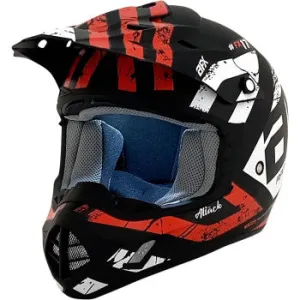 AFX FX-17 Off Road Helmet Attack Graphic Matte Red Black