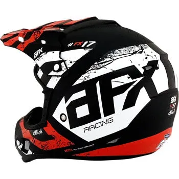 AFX FX-17 Off Road Helmet Attack Graphic Matte Red Black