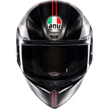 AGV K1 Full Face Helmet Lap Matte Black/Gray/Red