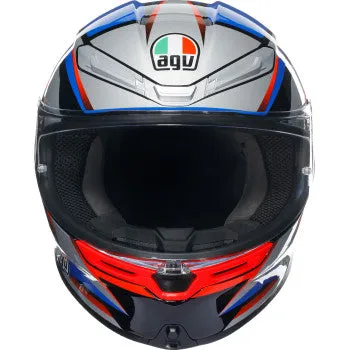 AGV K6 S Full Face Helmet Slashcut Black/Blue/Red Photochromic Shield