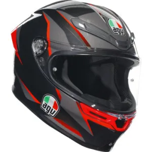 AGV K6 S Full Face Helmet Slashcut Black/Gray/Red