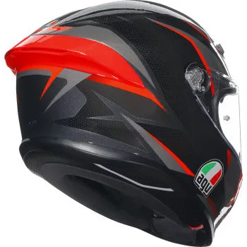 AGV K6 S Full Face Helmet Slashcut Black/Gray/Red