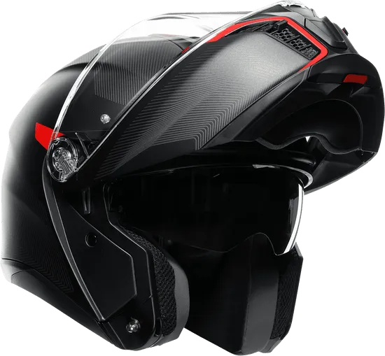 AGV Tourmodular Bluetooth Helmet Frequency Graphic Gunmetal/Red