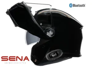 AGV Tourmodular Bluetooth Helmet Gloss Black Sena 5R Lite