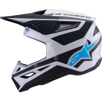 Alpinestars SM3 Off Road Helmet Heat Matte Silver/Blue/Black