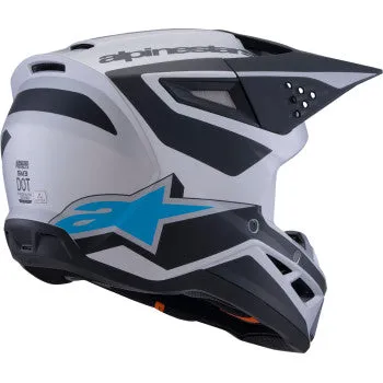 Alpinestars SM3 Off Road Helmet Heat Matte Silver/Blue/Black