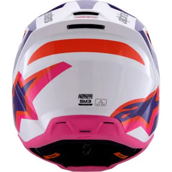 Alpinestars SM3 Off Road Helmet Heat White/Purple/Pink