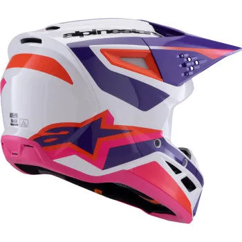 Alpinestars SM3 Off Road Helmet Heat White/Purple/Pink