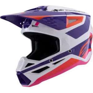 Alpinestars SM3 Off Road Helmet Heat White/Purple/Pink