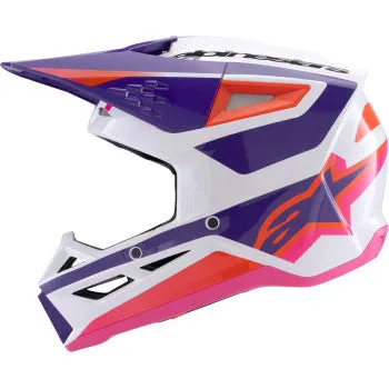 Alpinestars SM3 Off Road Helmet Heat White/Purple/Pink