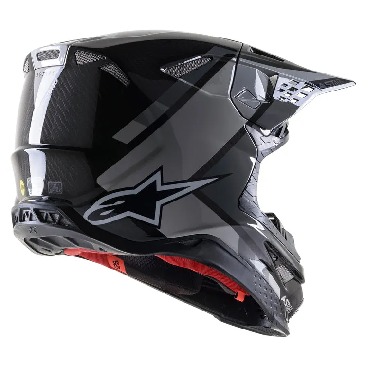 Alpinestars Supertech M10 Carbon META2 Helmet Black/Gray Glossy