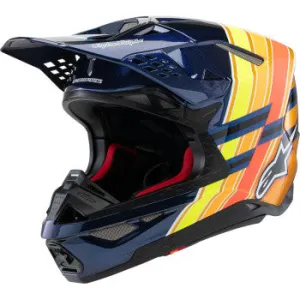 Alpinestars Supertech M10 Off Road Helmet TLD Edition 25 MIPS Gloss Dark Blue/Orange/Yellow/Fluo Red