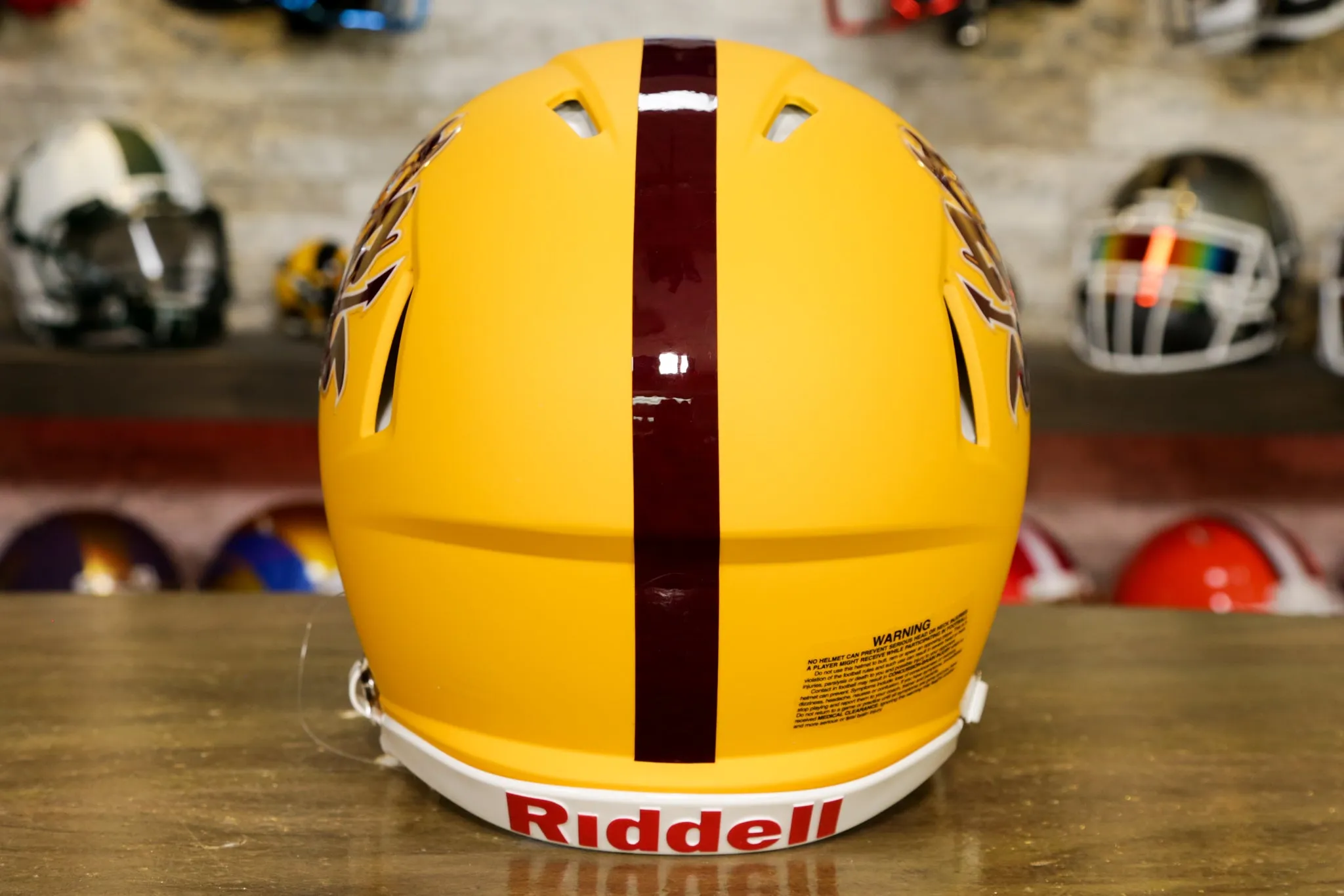 Arizona State Sun Devils Riddell Speed Authentic Helmet - Matte Yellow Sparky