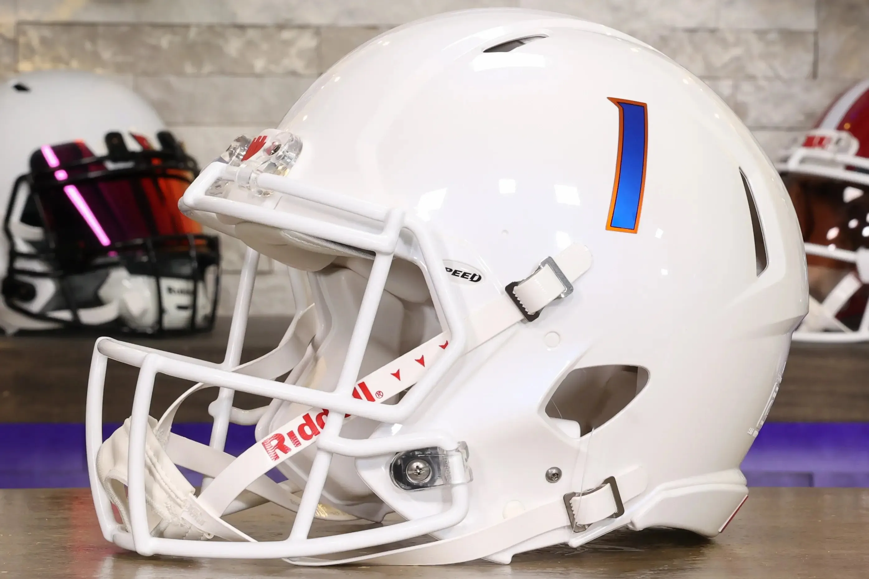 Boise State Broncos Riddell Speed Authentic Helmet - White Alternate