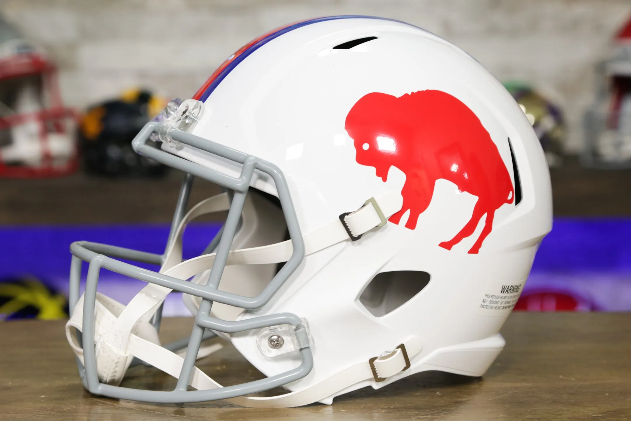 Buffalo Bills Riddell Speed Display Helmet - 1965-1973 Throwback