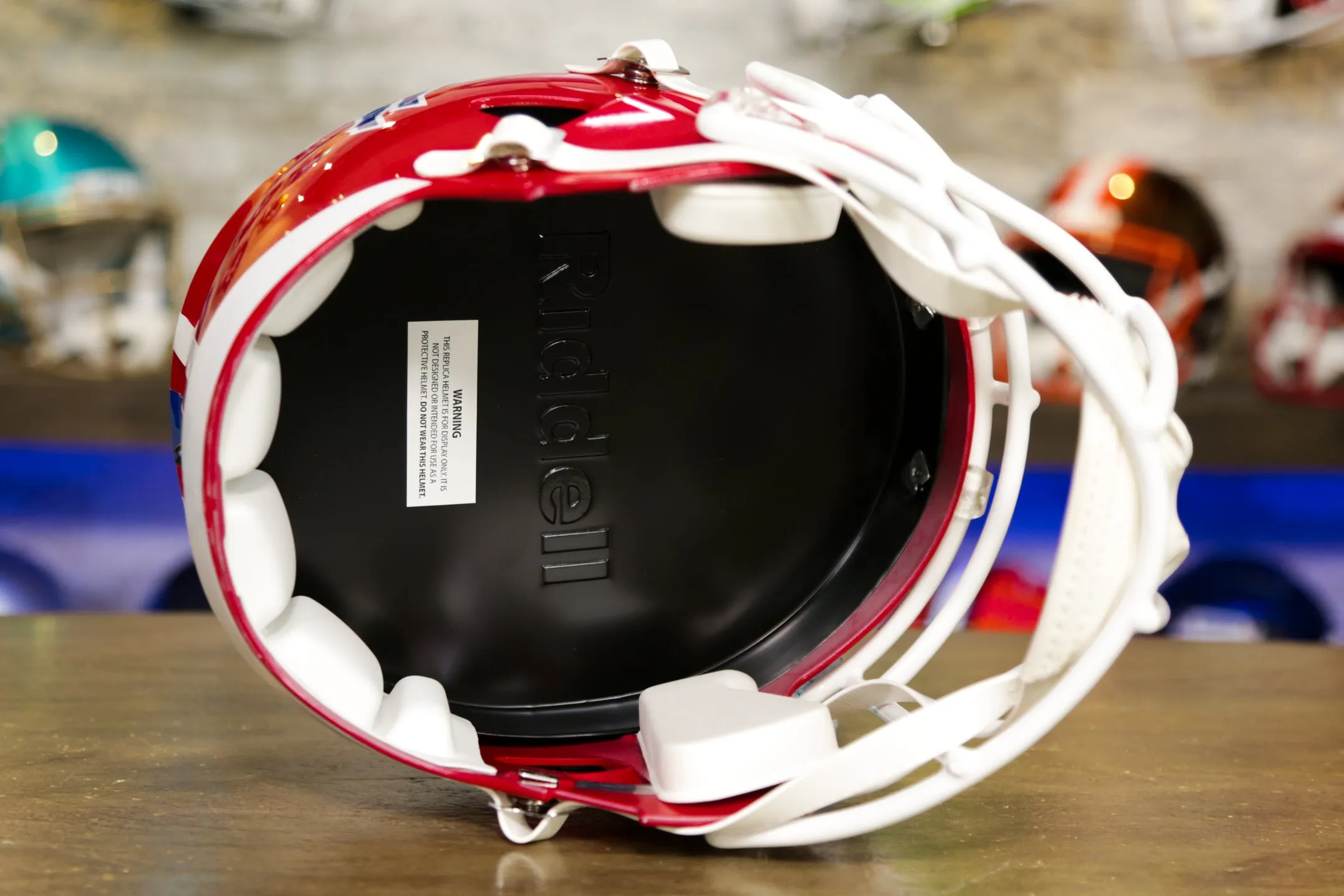 Buffalo Bills Riddell Speed Display Helmet - 1987-2001 Throwback