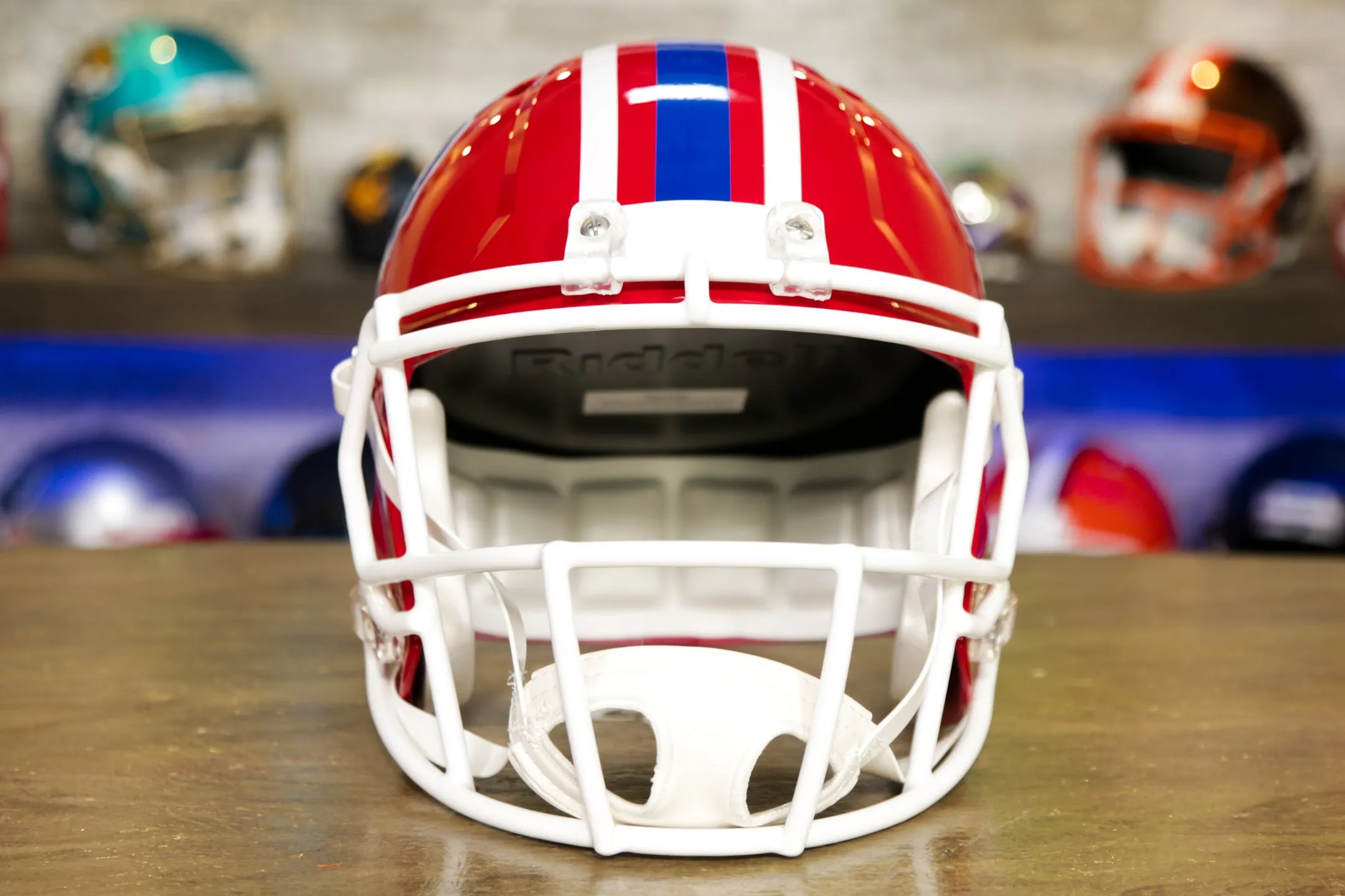 Buffalo Bills Riddell Speed Display Helmet - 1987-2001 Throwback