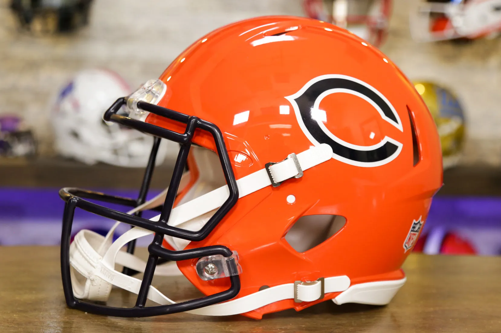 Chicago Bears Riddell Speed Authentic Helmet - Orange Alternate