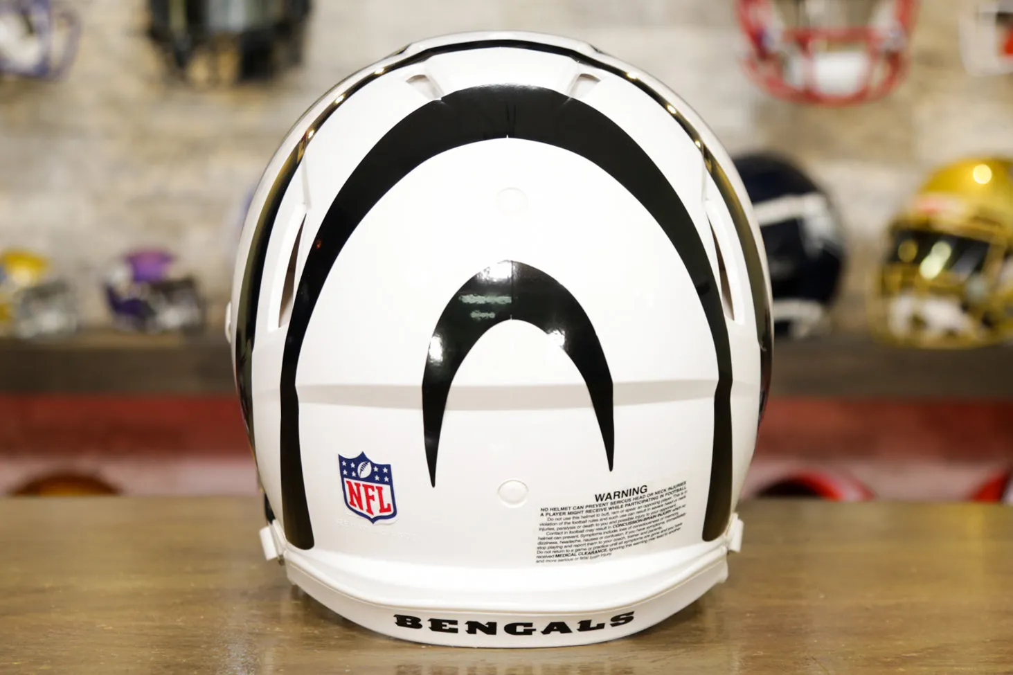 Cincinnati Bengals Riddell Speed Authentic Helmet - White Bengal Alternate