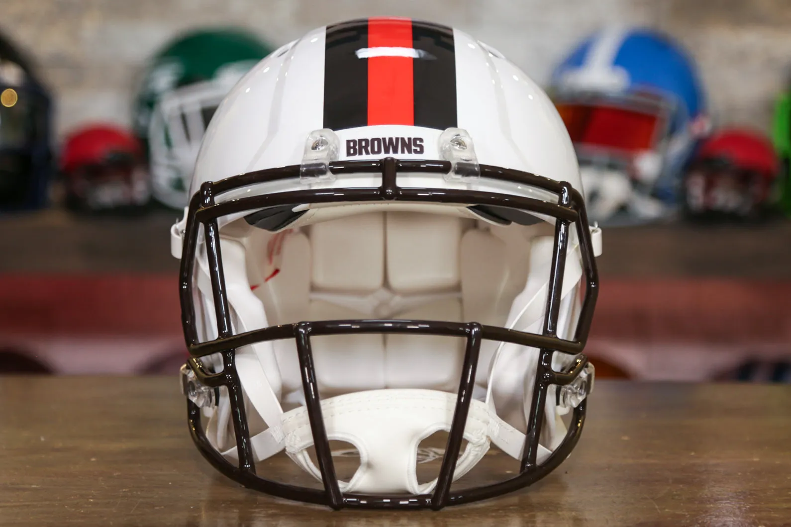 Cleveland Browns Riddell Speed Authentic Helmet - White Alternate