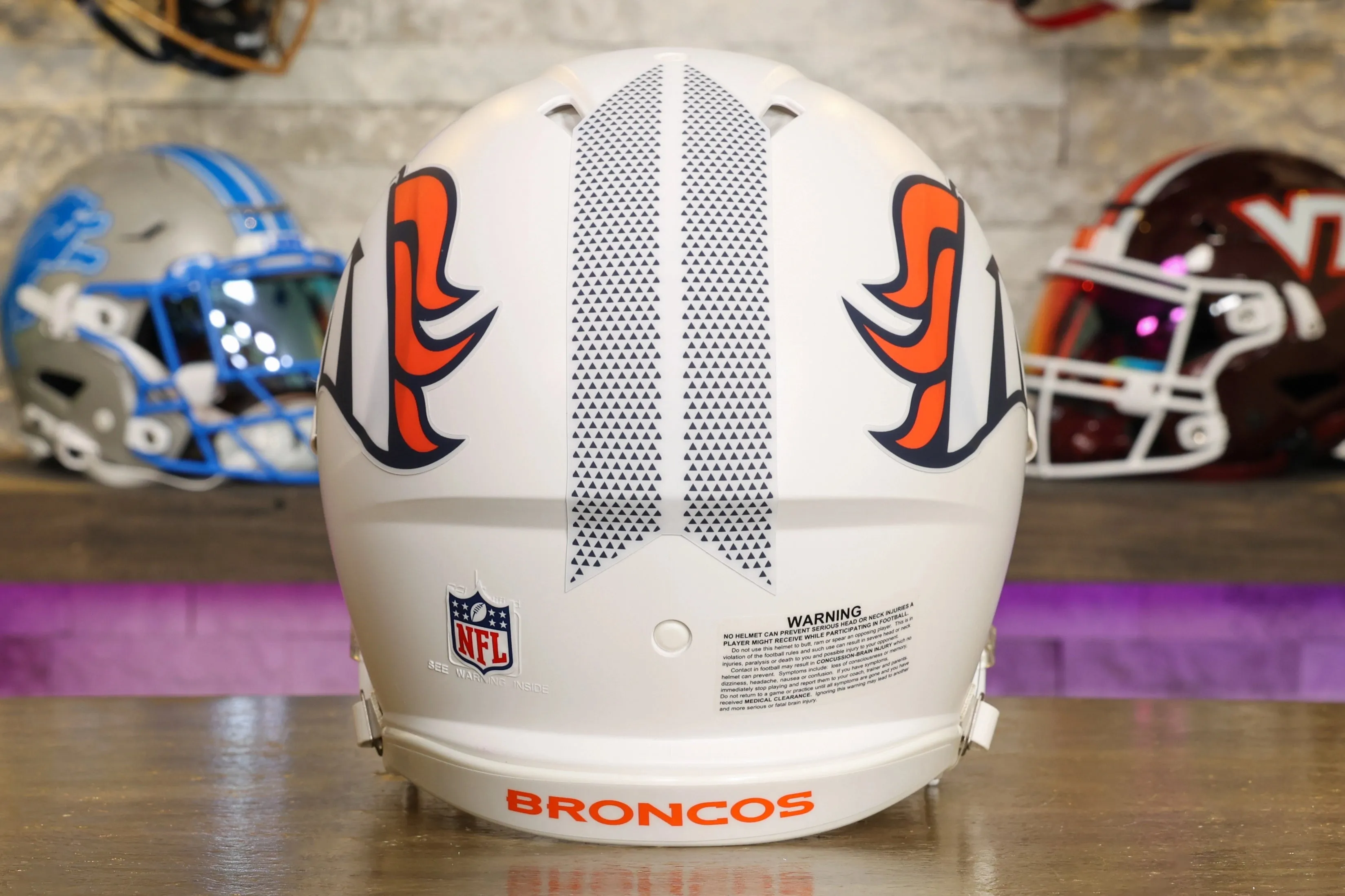 Denver Broncos Riddell Speed Authentic Helmet - Summit White Alternate
