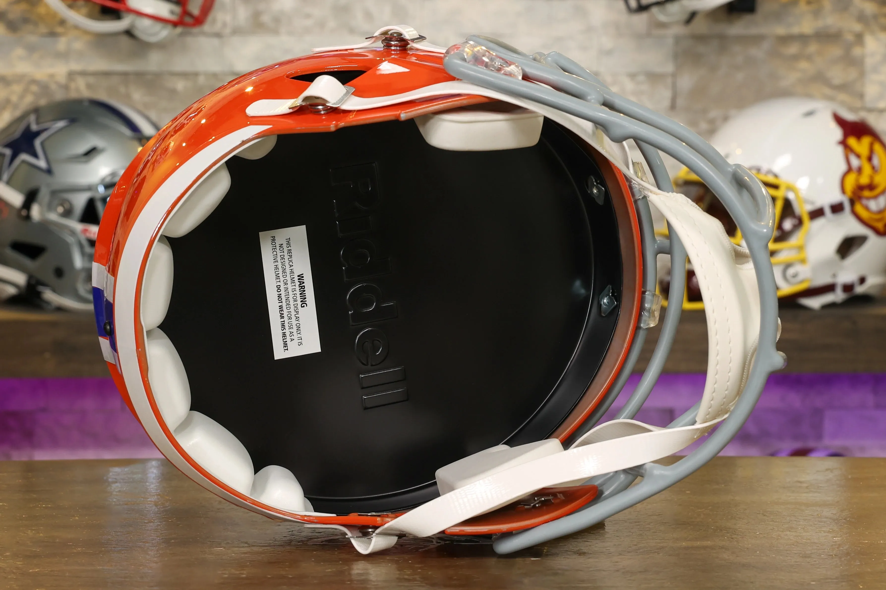 Denver Broncos Riddell Speed Display Helmet - 1966 Throwback