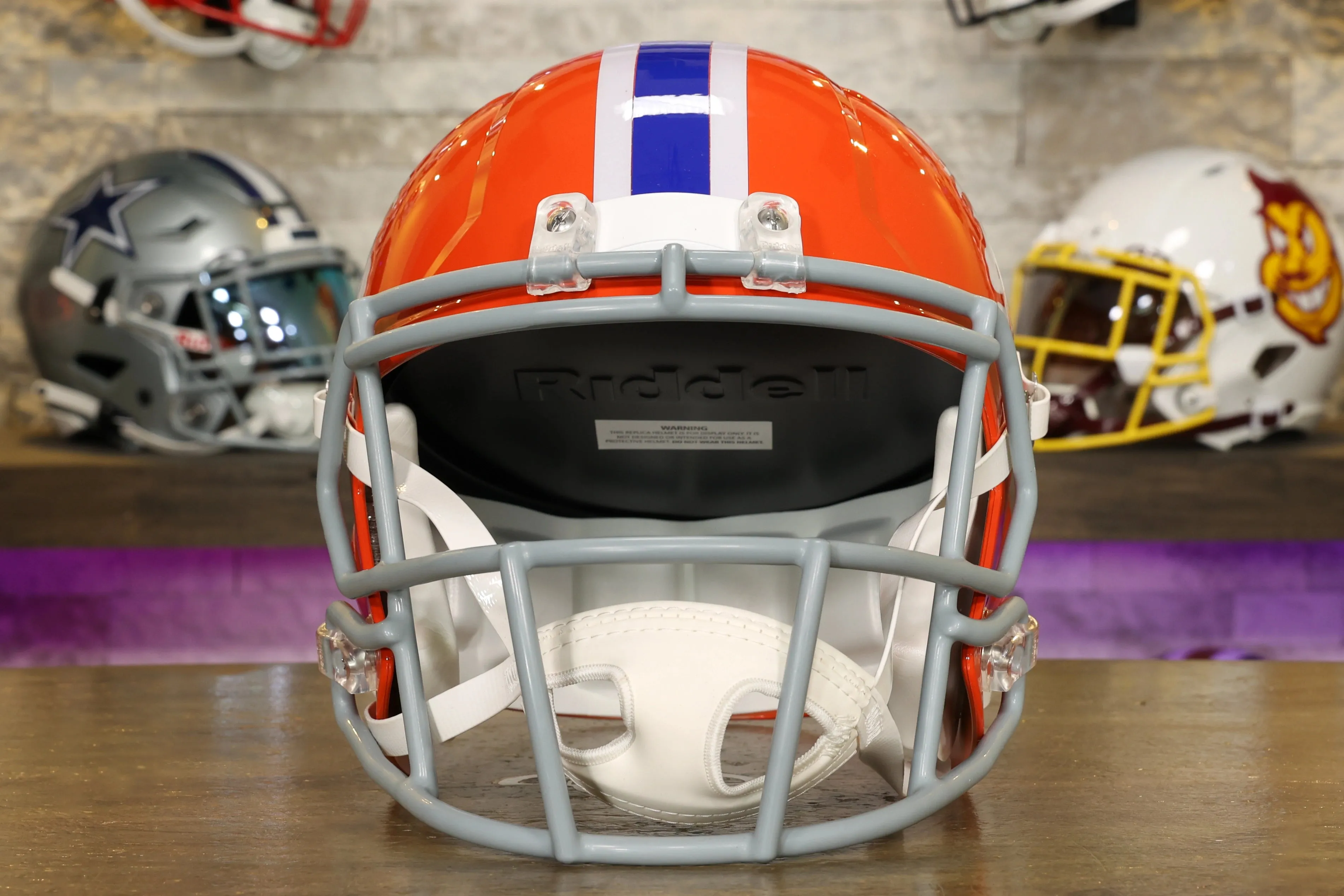 Denver Broncos Riddell Speed Display Helmet - 1966 Throwback