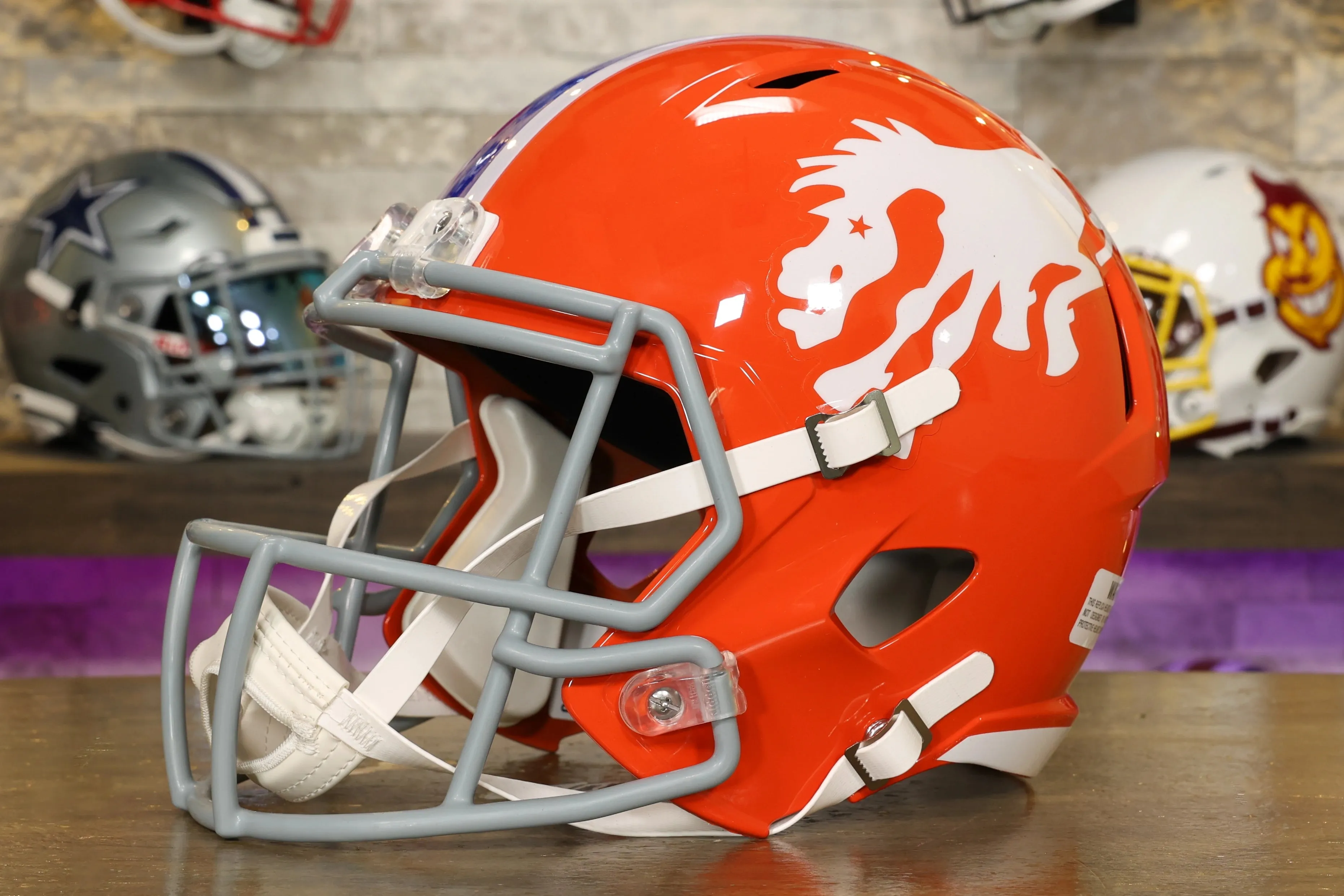 Denver Broncos Riddell Speed Display Helmet - 1966 Throwback