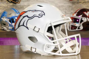 Denver Broncos Riddell Speed Display Helmet - Summit White Alternate - OPEN BOX