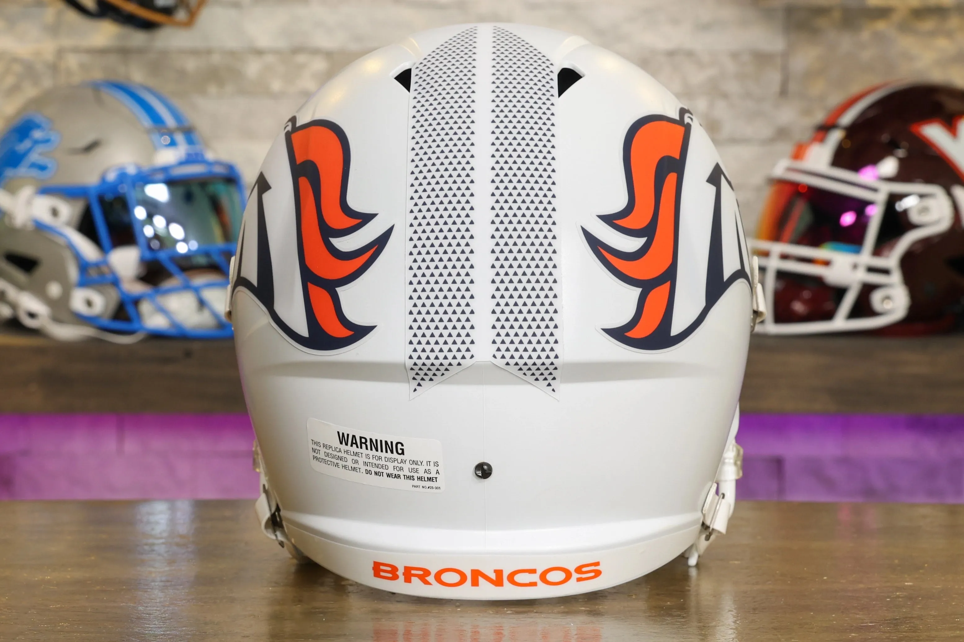 Denver Broncos Riddell Speed Display Helmet - Summit White Alternate - OPEN BOX