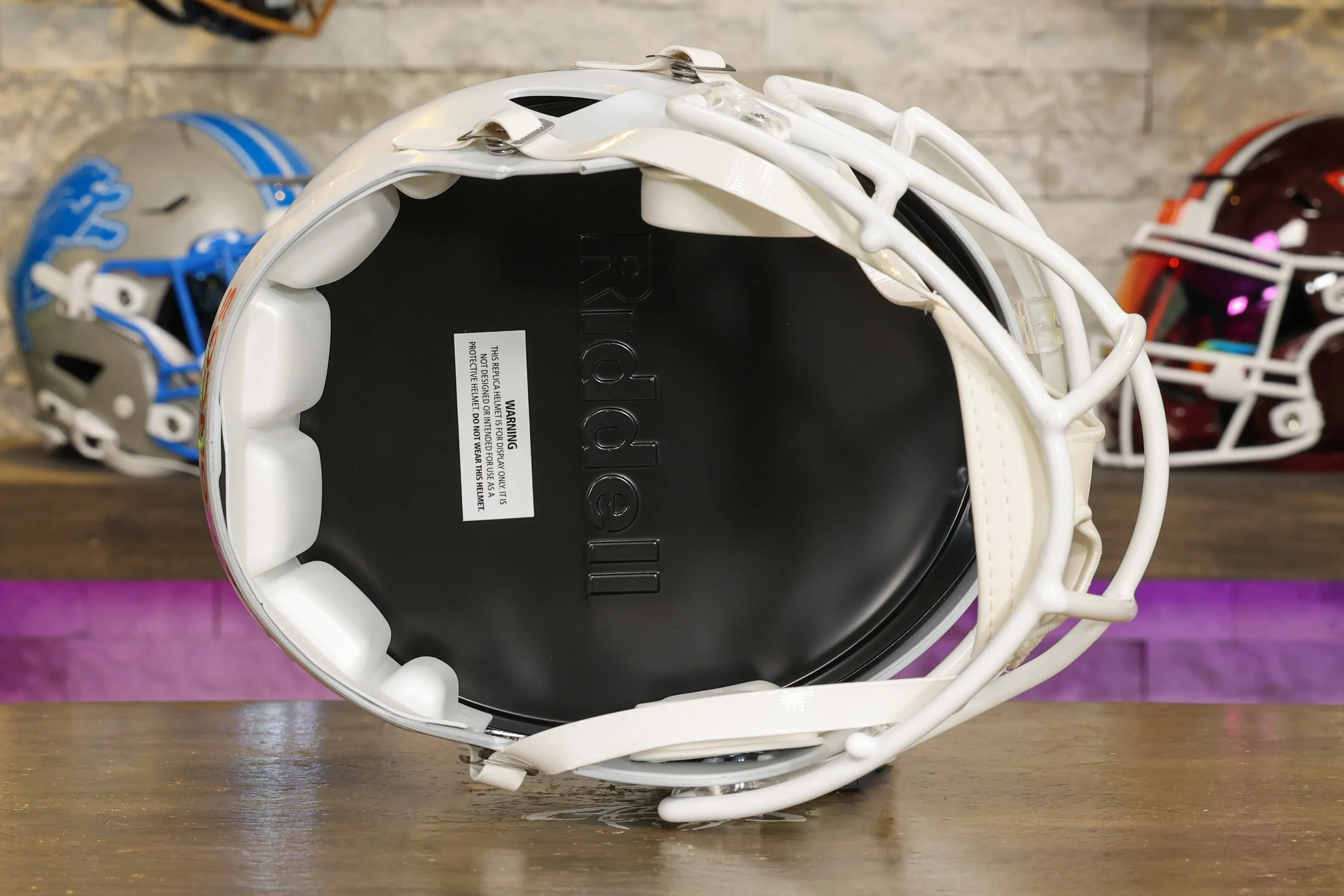 Denver Broncos Riddell Speed Display Helmet - Summit White Alternate - OPEN BOX
