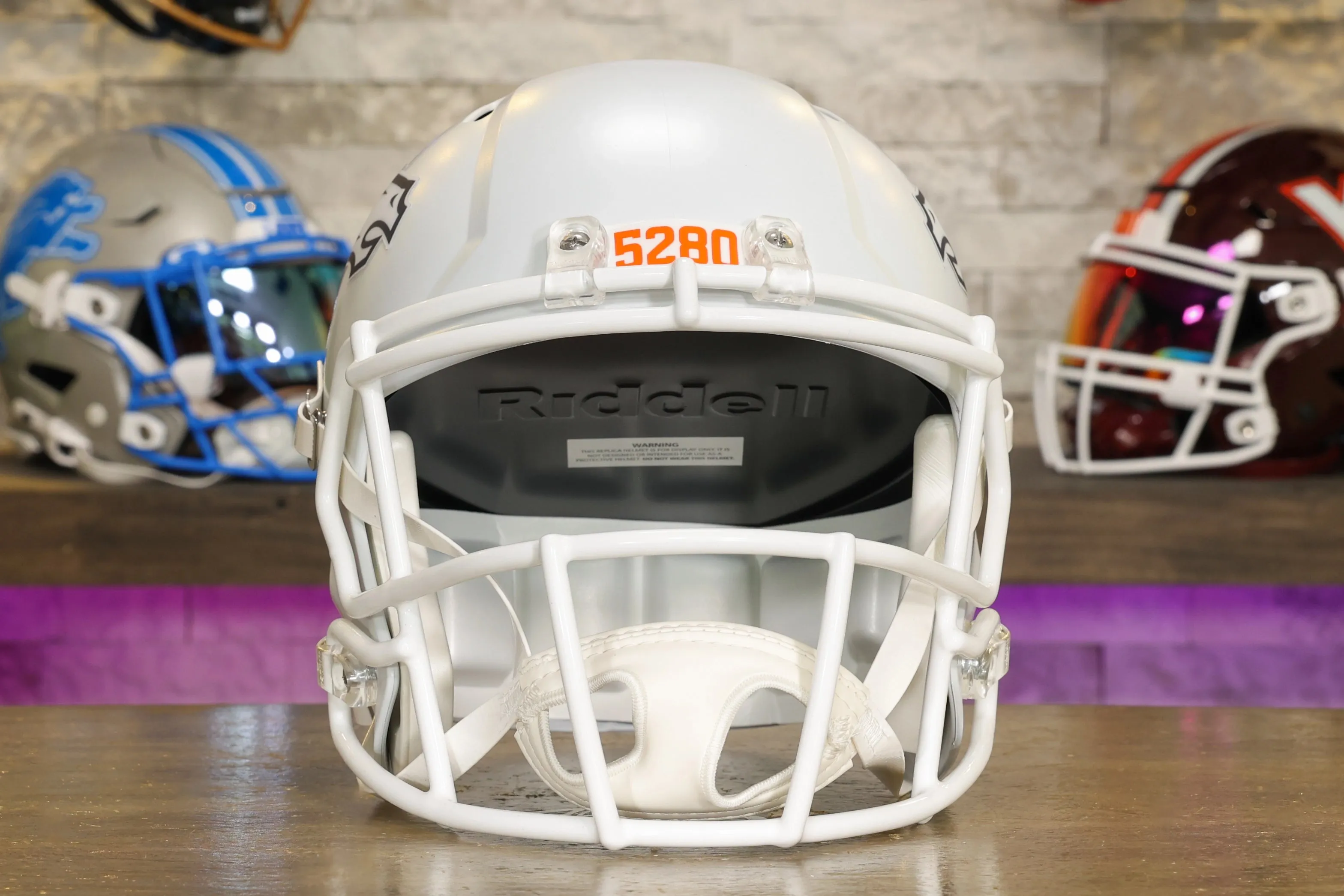 Denver Broncos Riddell Speed Display Helmet - Summit White Alternate - OPEN BOX