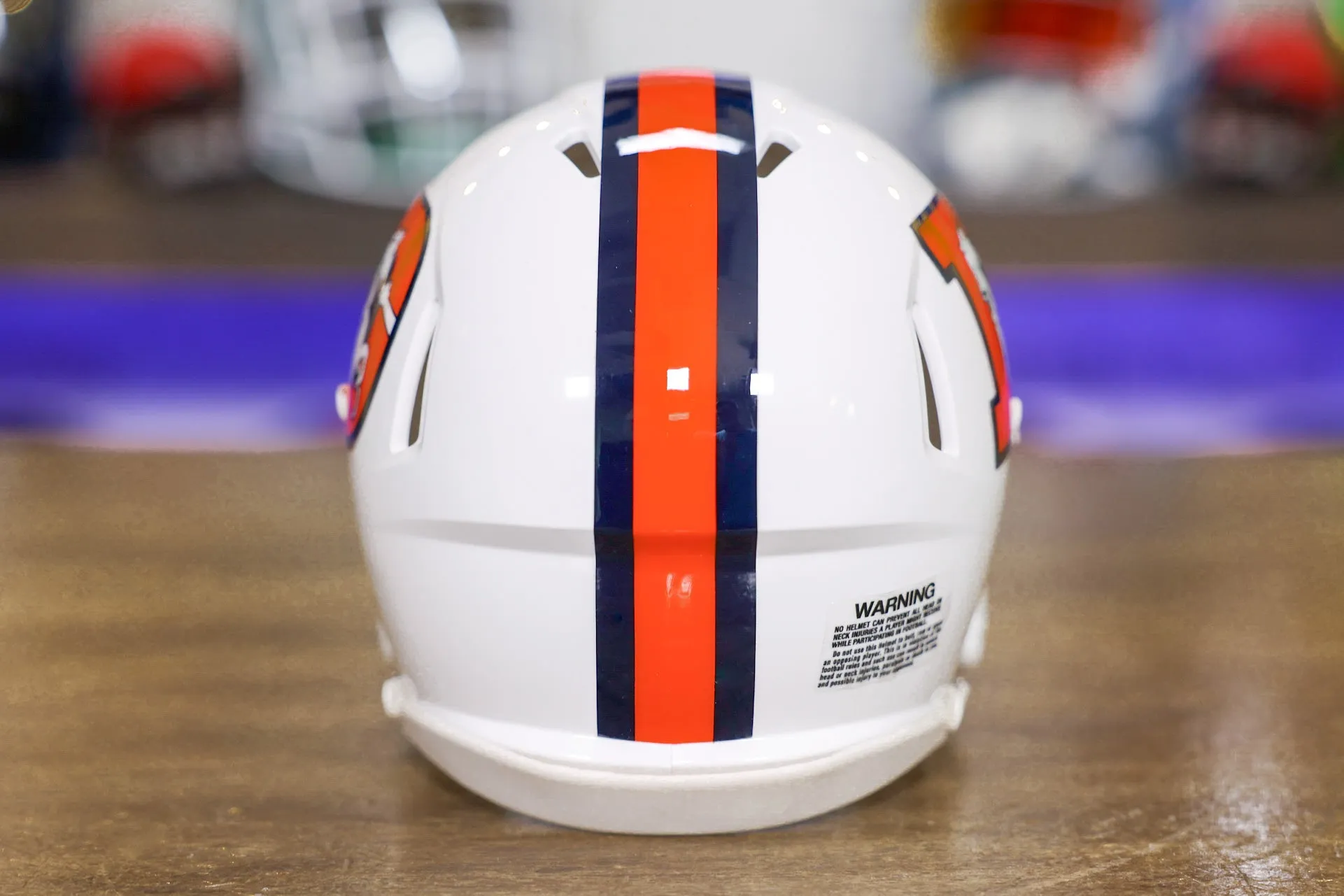 Denver Broncos Riddell Speed Mini Helmet - Snowcapped Alternate