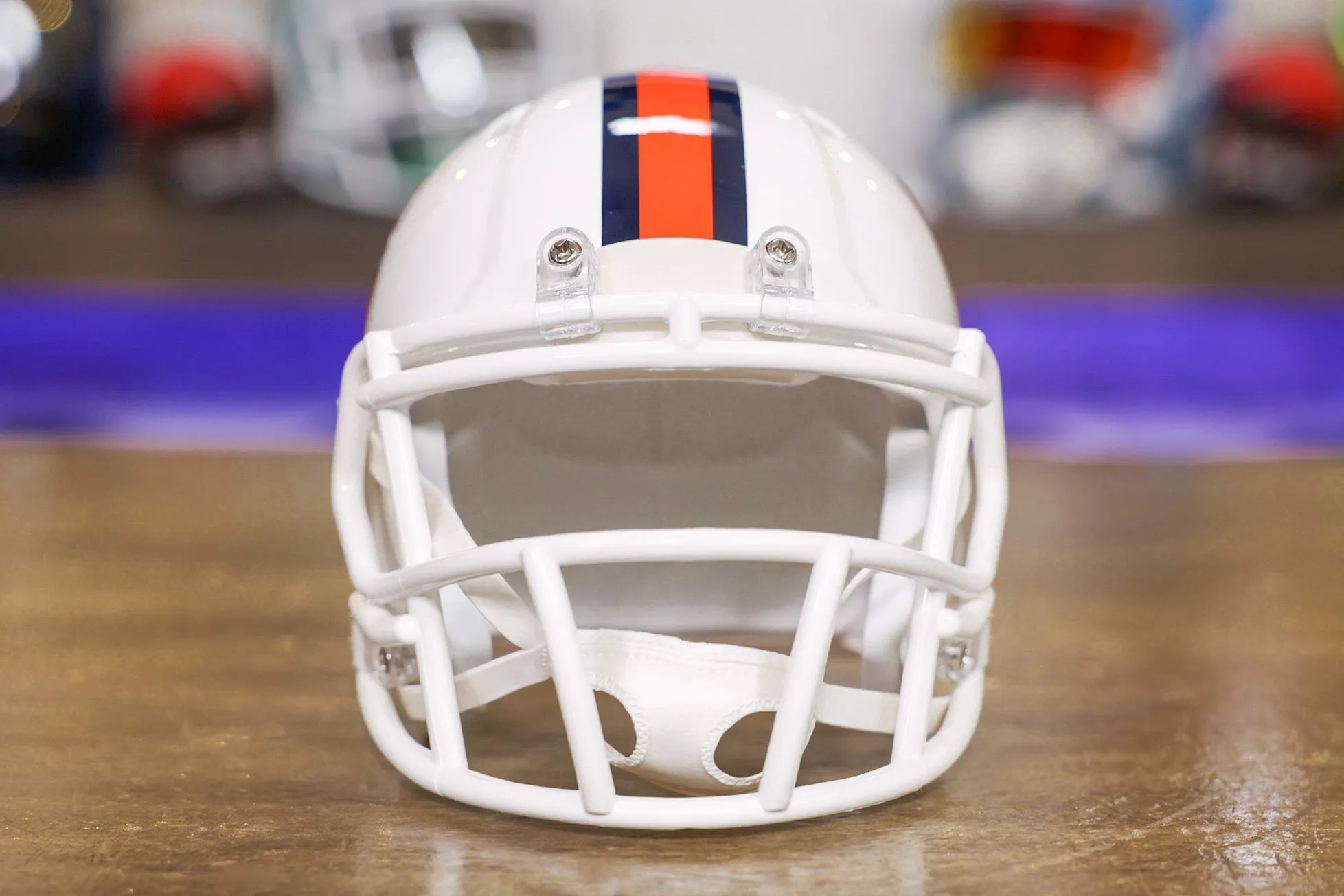 Denver Broncos Riddell Speed Mini Helmet - Snowcapped Alternate