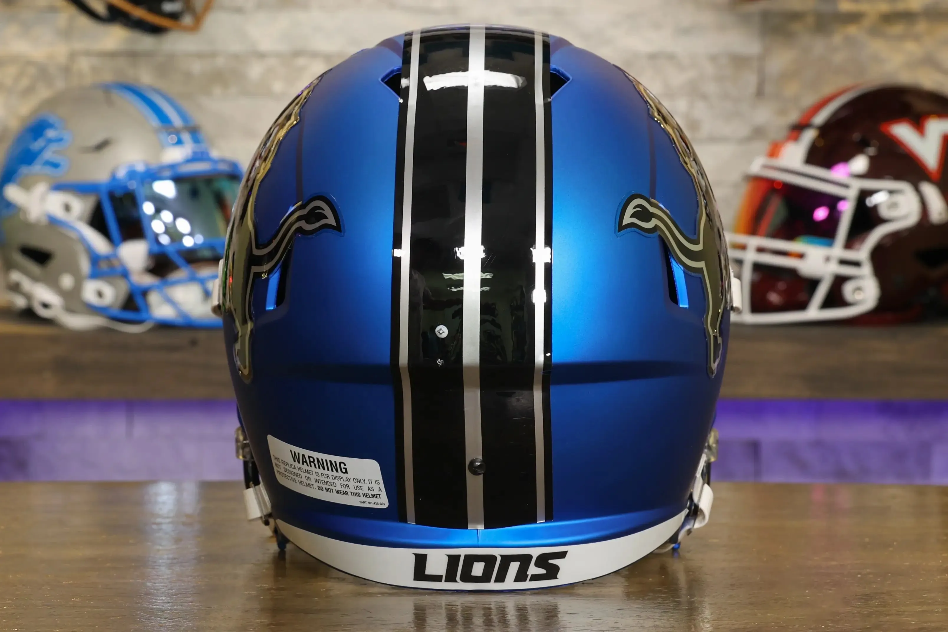 Detroit Lions Riddell Speed Display Helmet - Motor City Muscle Alternate - OPEN BOX