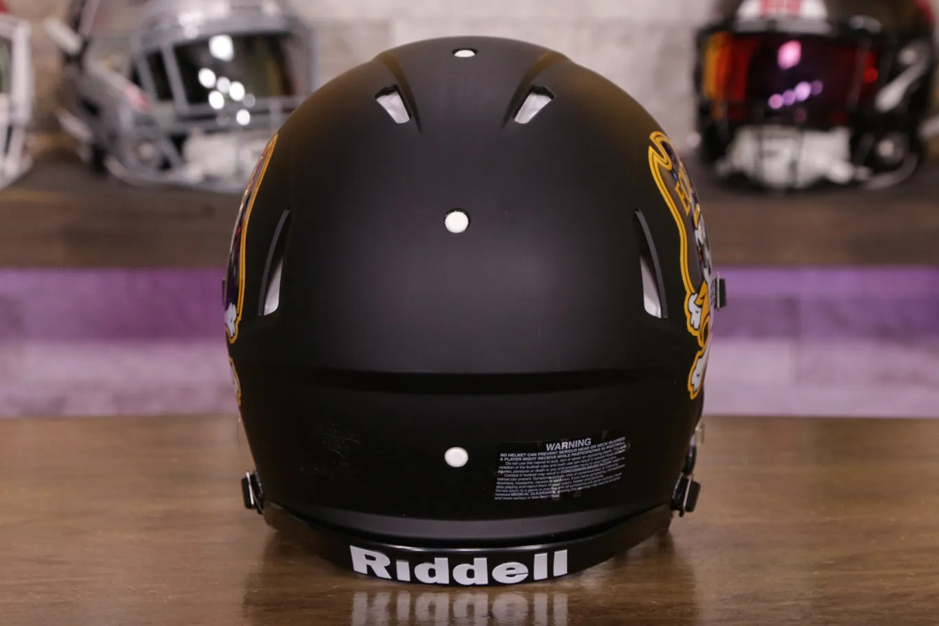 East Carolina Pirates Riddell Speed Authentic Helmet - Matte Black