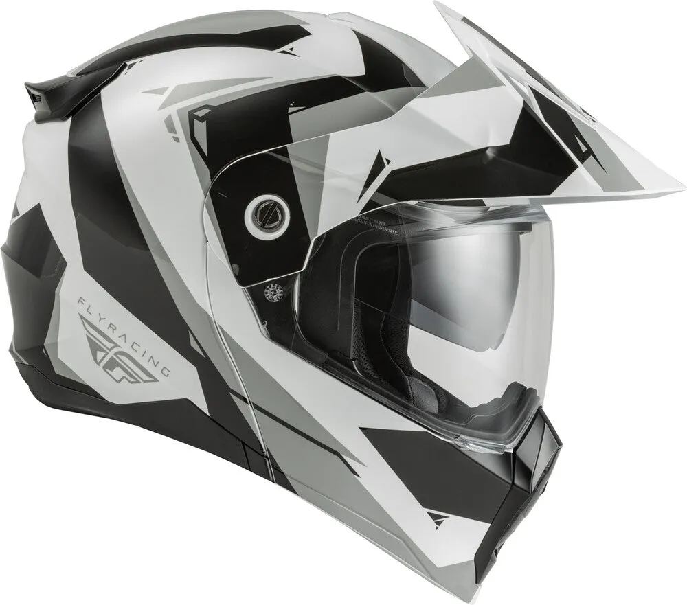 Fly Racing Odyssey Modular Helmet Summit Black White Grey Size Medium