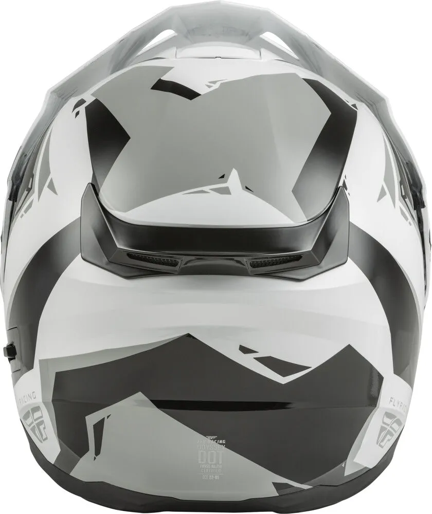 Fly Racing Odyssey Modular Helmet Summit Black White Grey Size Medium