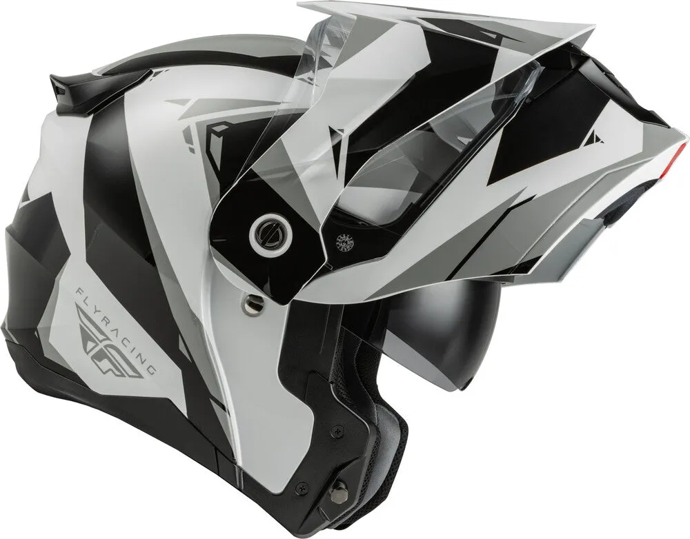 Fly Racing Odyssey Modular Helmet Summit Black White Grey Size Medium