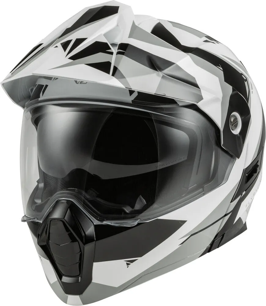 Fly Racing Odyssey Modular Helmet Summit Black White Grey Size Medium