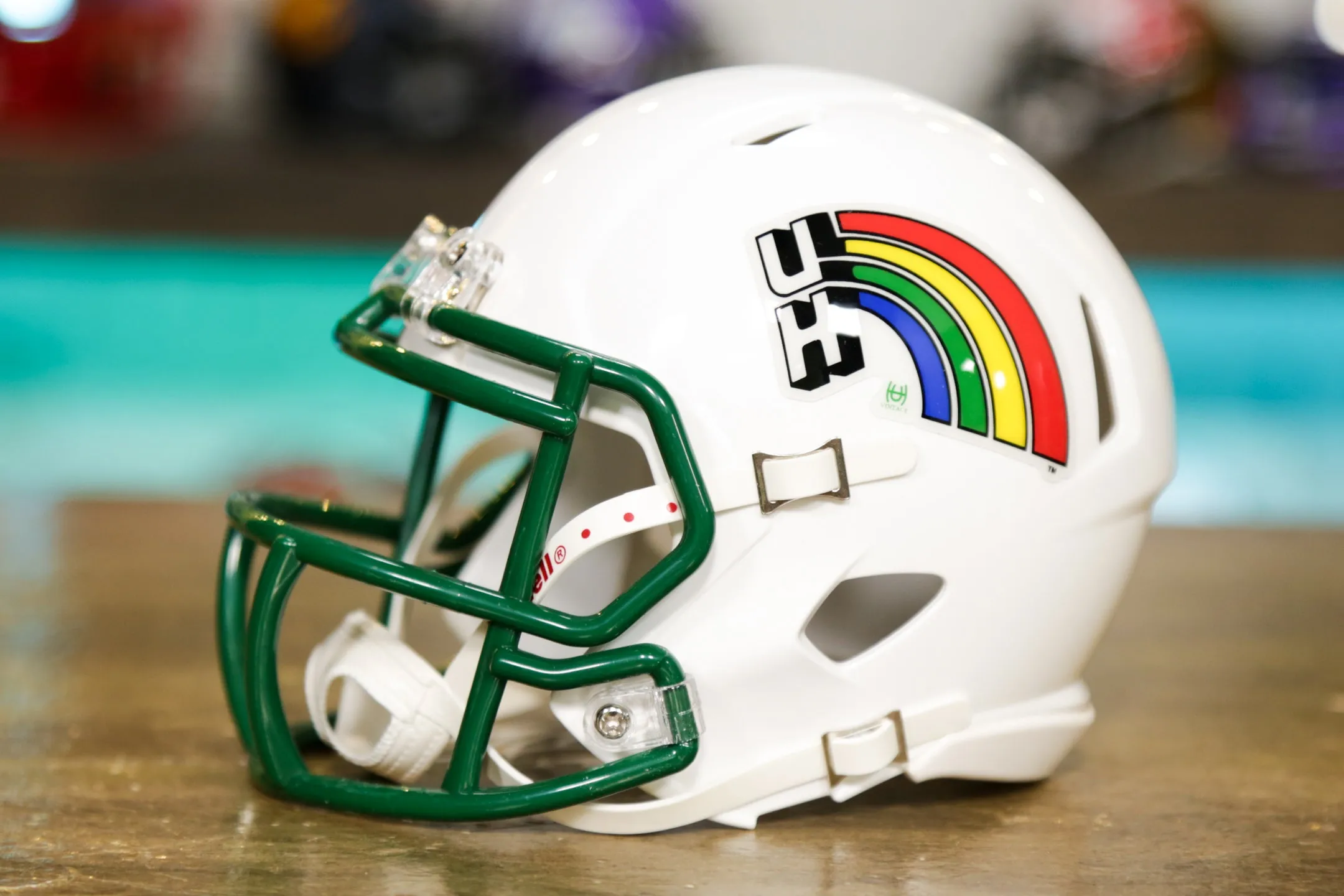 Hawaii Warriors Riddell Speed Mini Helmet - Retro Design