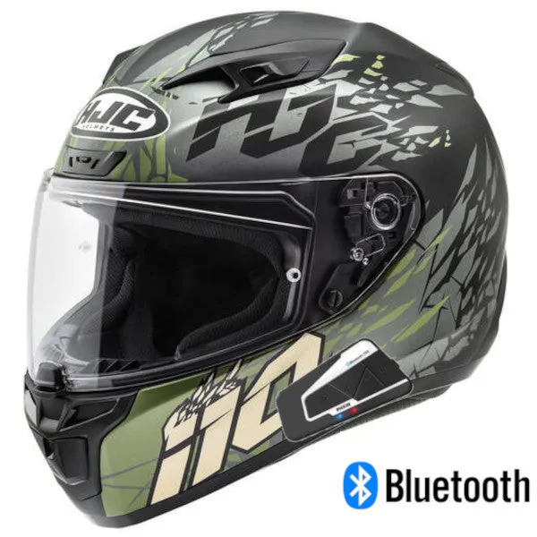 HJC i10 Full Face Bluetooth Helmet Pitfall Graphic MC-4SF