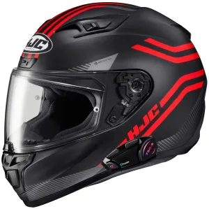 HJC i10 Full Face Bluetooth Helmet Strix Graphic MC1SF Red