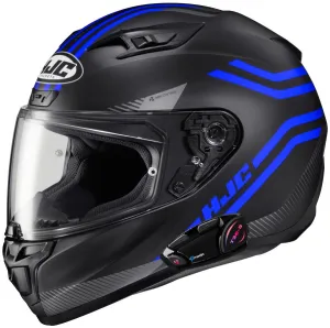 HJC i10 Full Face Bluetooth Helmet Strix Graphic MC2SF Blue