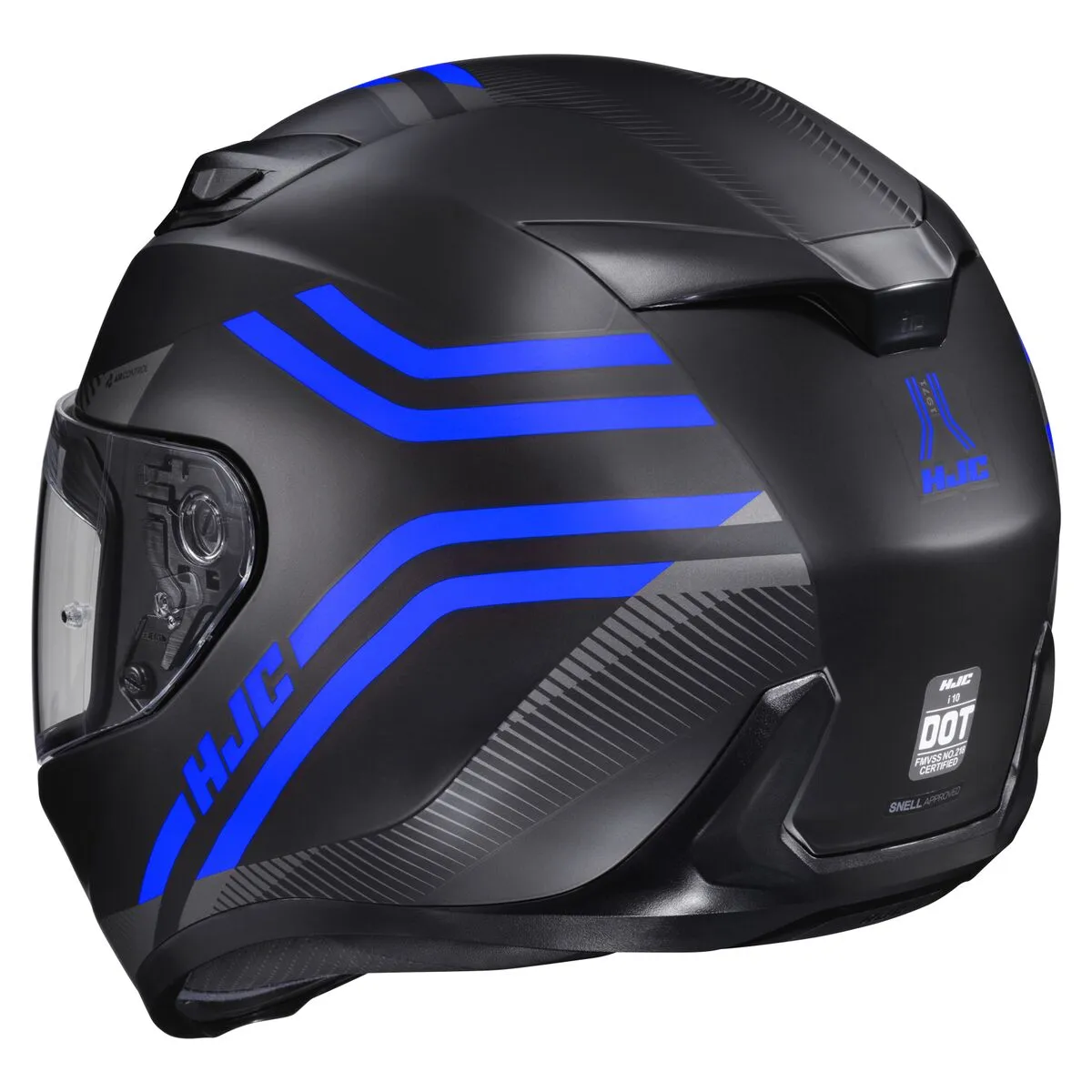 HJC i10 Full Face Bluetooth Helmet Strix Graphic MC2SF Blue