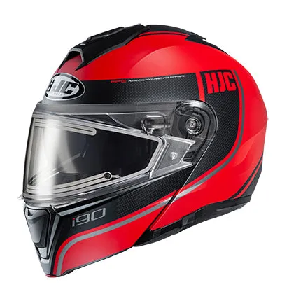 HJC i90 Modular Snow Helmet Davan Graphic MC1SF Electric Shield